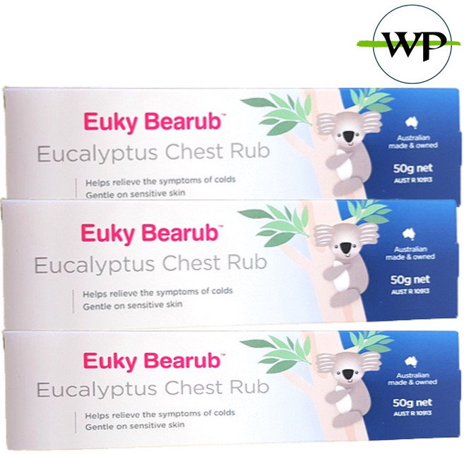 호주직구 유키베어럽 Euky Bearub 유칼립투스 체스트 럽 50g 3개