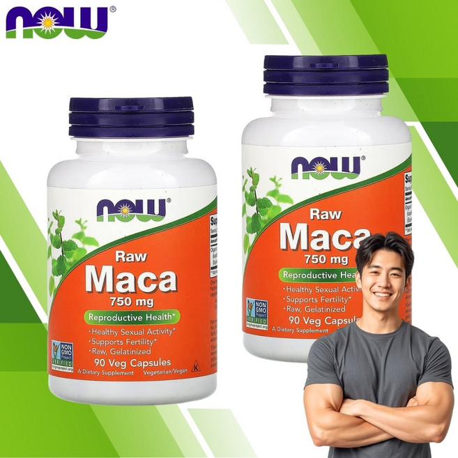 나우푸드 로우 마카 750mg 90캡슐 2개, 90