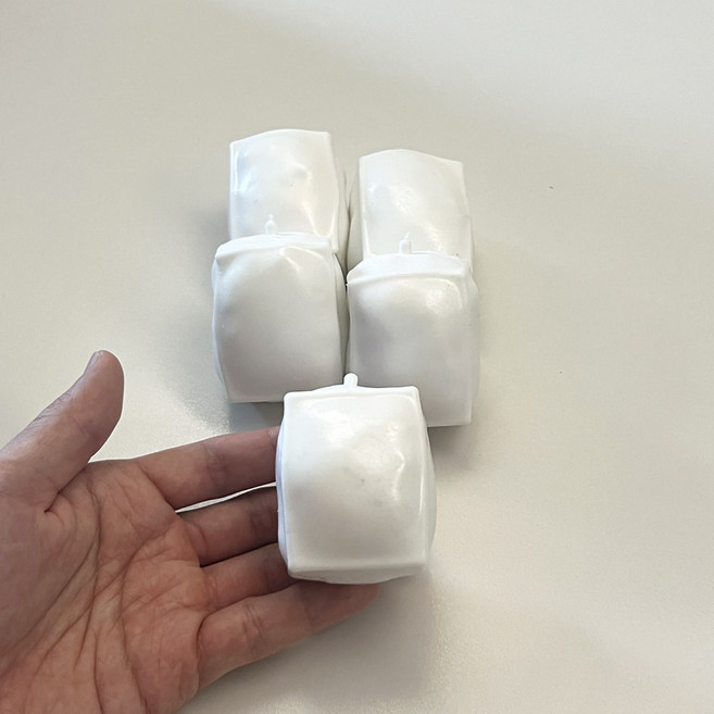 어코코 두부 크런치 슬랑이 말랑이 스퀴시 슬라임, 화이트, 45g, 1개
