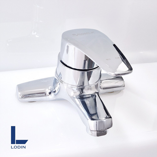 로딘 국산 투홀 세면 수전 욕실 화장실 세면기 수도꼭지 2홀 M1-400, 1개