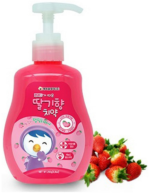 패티 패티가 따온 딸기향 펌핑치약 어린이 유아동 치약, 250g, 2개