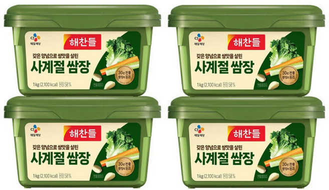 해찬들 사계절 쌈장 1kg 4개