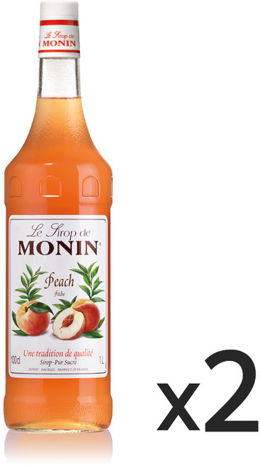 모닌 피치 시럽 1000ml 2개, 1L