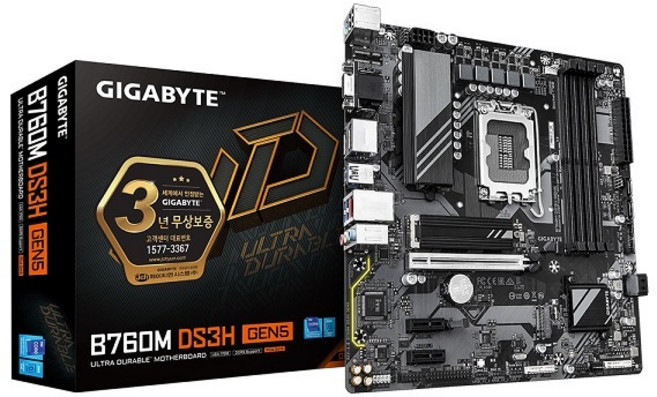 [GIGABYTE] B760M DS3H GEN5 제이씨현 (인텔B760/M-ATX)