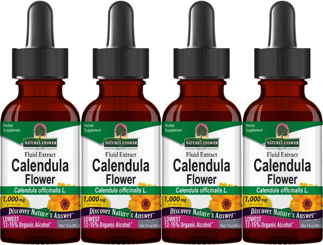 네이처스앤서 고흡수 카렌둘라 금잔화 꽃 1000mg 액상 액체, 4팩, 30ml - 쿠팡
