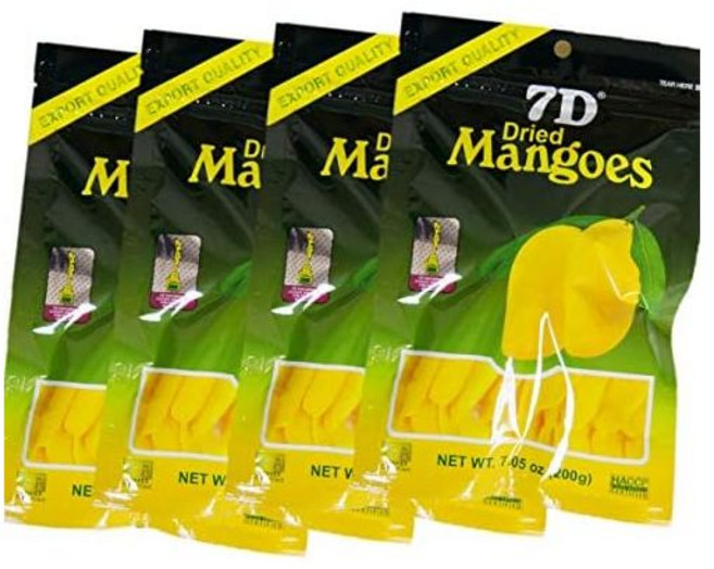 7D 드라이 망고 200g × 4봉지 국내 최초 정규 수입품 드라이 과일, 7D 드라이 망고 200g x4봉 최초 품 말린 과일