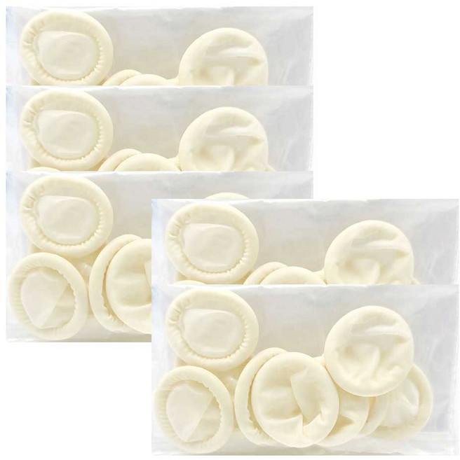 유니더스 손가락 골무 장갑 라텍스 대형, 50개, 백색