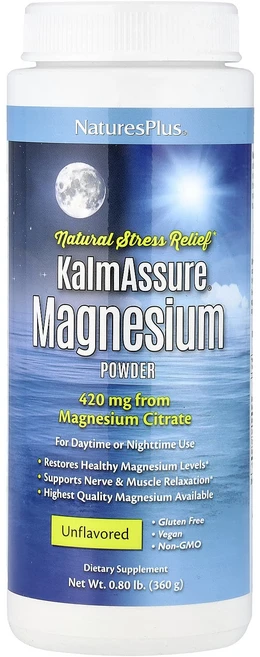 네이쳐스플러스 KalmAssure 마그네슘 분말 무맛 400mg 360g, 362g, 6개 - 쿠팡