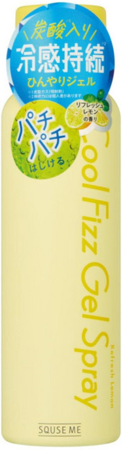 일본 스퀴즈미 프로즌 쿨피즈젤 스프레이 70g 리프레시 레몬향 여름 냉감, 1개, 1개