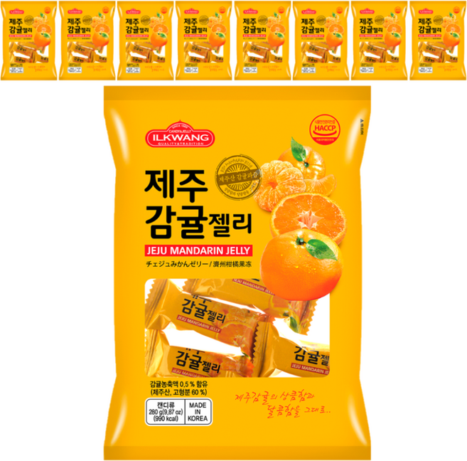 일광제과 제주감귤젤리, 280g, 9개