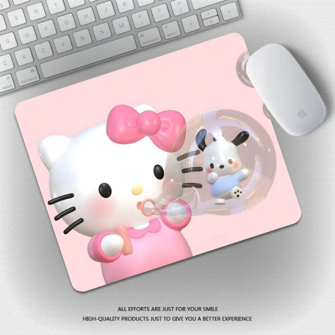 KT 고양이 마우스패드 귀여운 타입 못말려, 1개, 블루 옷 KT