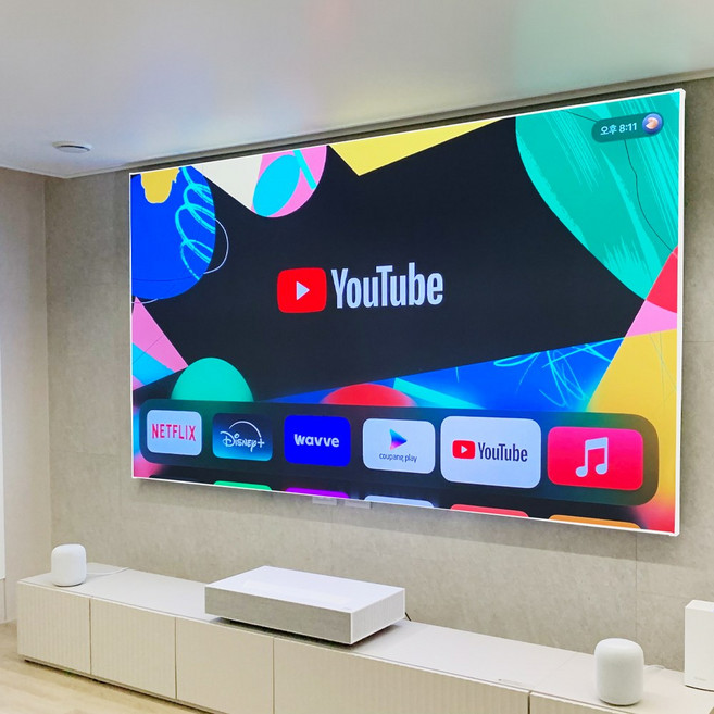 성지디스플레이 그레이 CLR스크린 홈시네마 가정용 초단초점 빔스크린, 블랙, 120인치