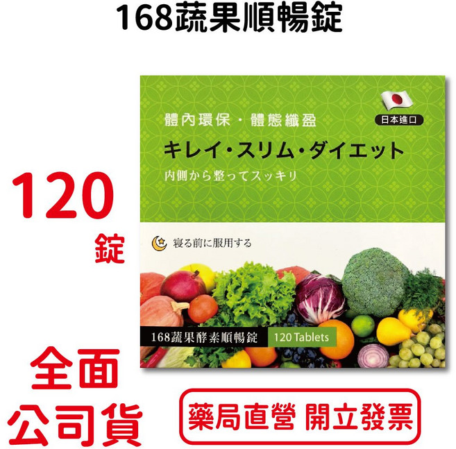 168蔬果順暢錠, 1個