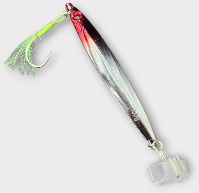 농타 대삼치 방어 크롬 무지개 고추장 메탈지그 80g 100g 와이어훅 트레블훅 포함, 1개