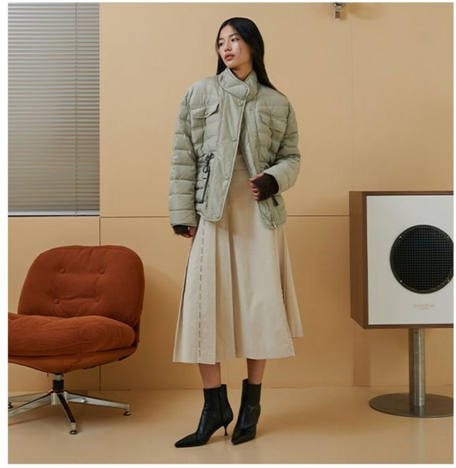 에고이스트 EGOIST [전략다운특가_25신상 한정수량판매]ER1TD601(ER1TD101)동일제품 드로우 스트링 퀼티드 경량 구스점퍼 3050256