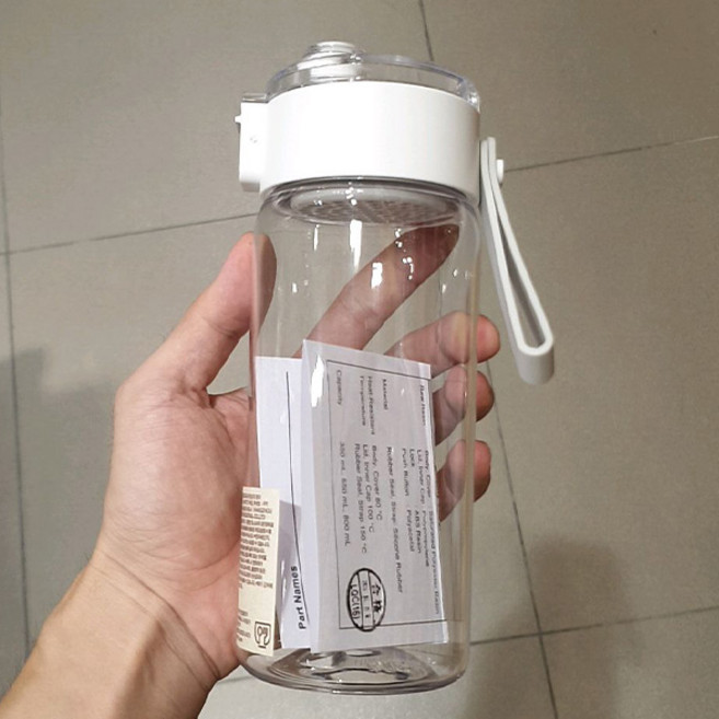 무인양품 클리어 머그 보틀, 1개, 550ml