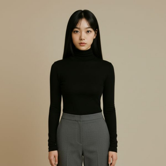 유니클로 여성 히트텍 캐시미어 블렌드 터틀넥 티셔츠 긴팔 엑스트라웜