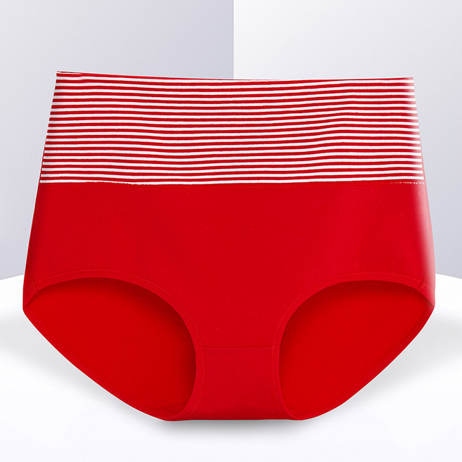 해피유통 여성 스트라이프 하이웨이스트 팬티 편안한 통기성 디자인 jsl