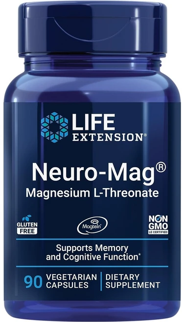 라이프익스텐션 뉴로-매그 마그네슘 L-트레오네이트 베지테리안 캡슐, 90정, 1개 - 쿠팡