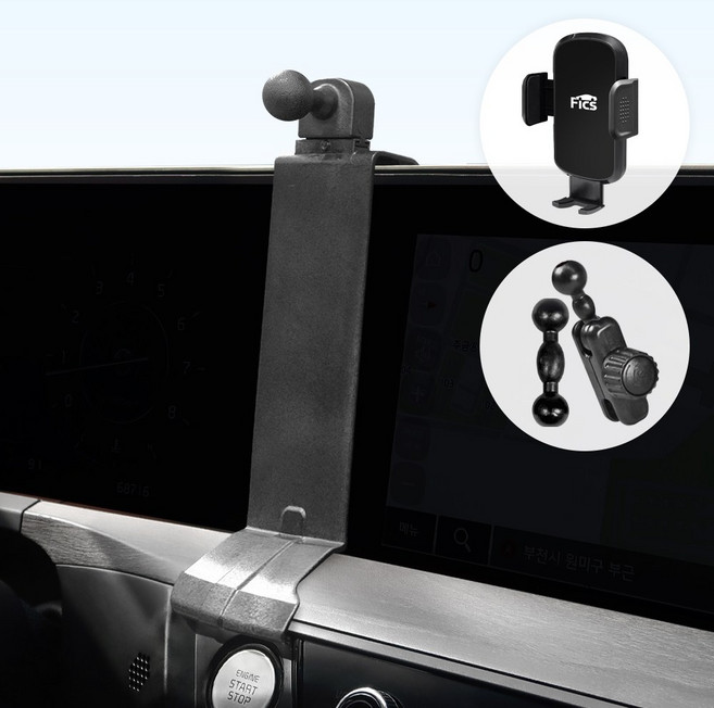 픽스 K8 페이스리프트 이전 차량용 핸드폰 거치대 세트 (A타입 마운트), 1세트