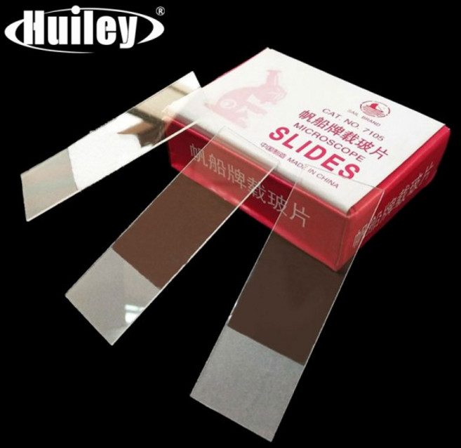 50PCS 25x76mm 빈 현미경 유리 슬라이드 표본 및 과학 실험실 준비를 위한 단일 측면 서리로 덥은 슬라이드