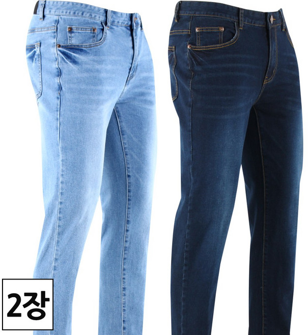 2장 [더맨월드] 남자 사계절용 SA슬림스판청바지 _ 슬림핏 데님 남성 연청 중청 진청 편하고 핏 좋은 워싱 진 M830