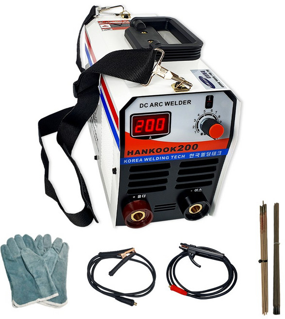 한국-200A 휴대용 아크 전기 용접기 풀세트 세다용접기, HANKOOK-200 수동면세트, 1세트
