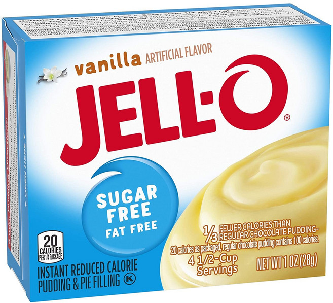 젤오 인스턴트 리듀스드 칼로리 푸딩 & 파이 필링 바닐라 슈가 프리, 28g, 1개