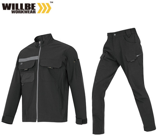 WILLBE 윌비 PR04J PR04P 상의하의 세트 작업복