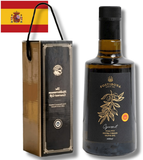 프리미엄 엑스트라버진 올리브오일 냉압착 스페인산 폴리페놀 고함량 항산화 오히블랑카 품종 집들이선물, 1세트, 500ml