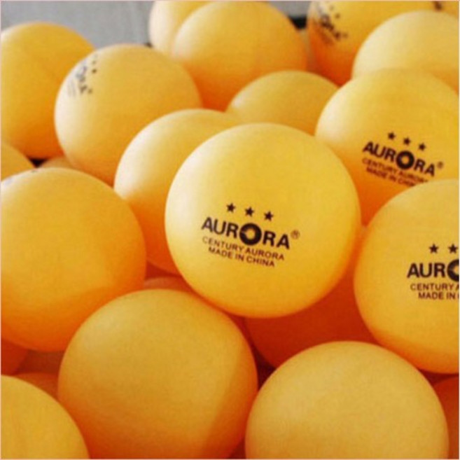 오로라 3성 탁구공 선수용 연습용, 주황, 1세트