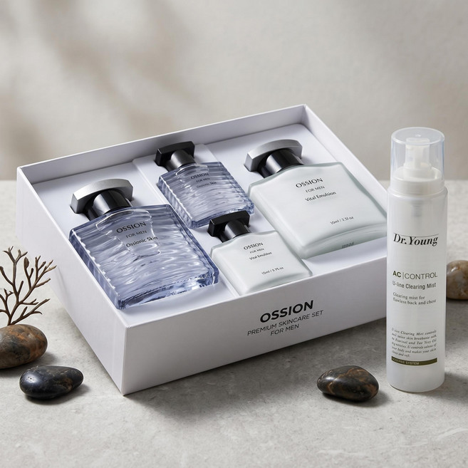 오션 포맨 한국화장품 2종 화장품기획세트+닥터영 유라인 미스트(140ml)1개 지급, 1세트