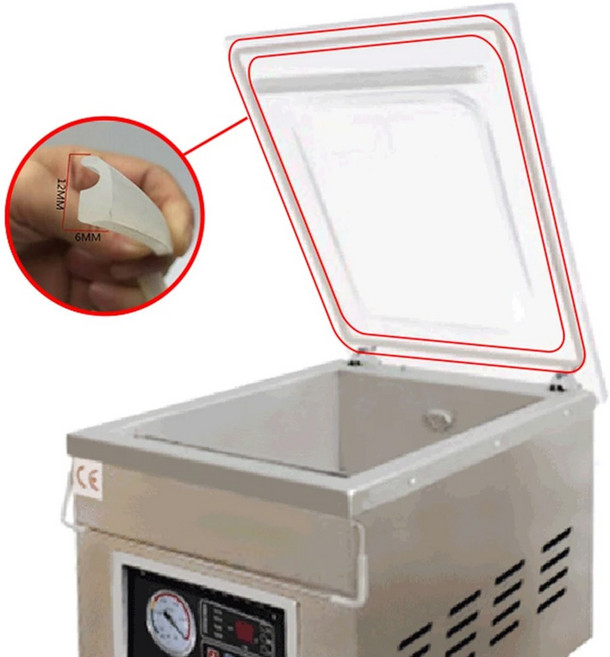 DZ 시리즈 2M 진공 씰링 상부 커버 씰 스트립 고무 부품 기계용 실리콘 포장, 기본, 1개