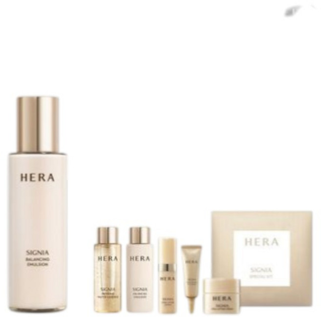 [기획]NEW 시그니아 밸런싱 에멀전 150ml + (워터에센스 20ml 에멀전 20ml 세럼 5ml 아이크림 4ml 리프팅크림 5ml), 1개