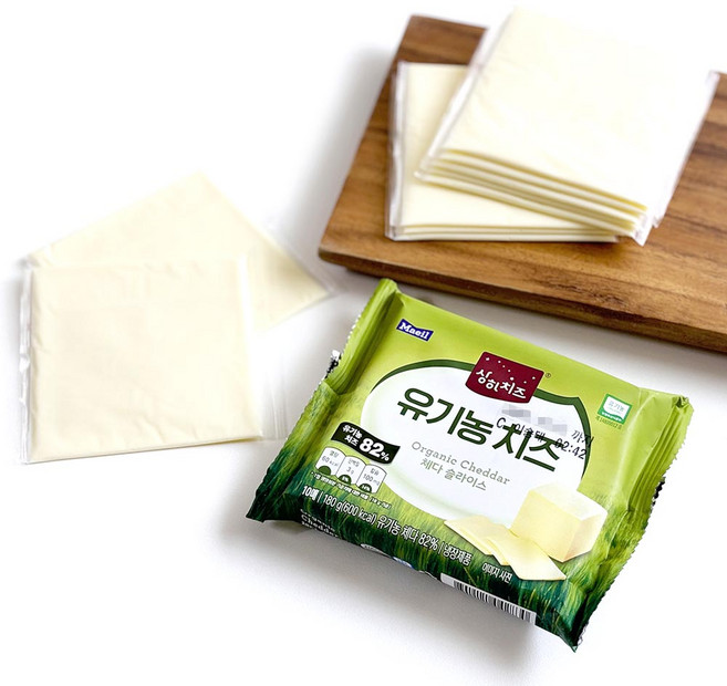 상하치즈 유기농 체다 슬라이스, 3개, 180g