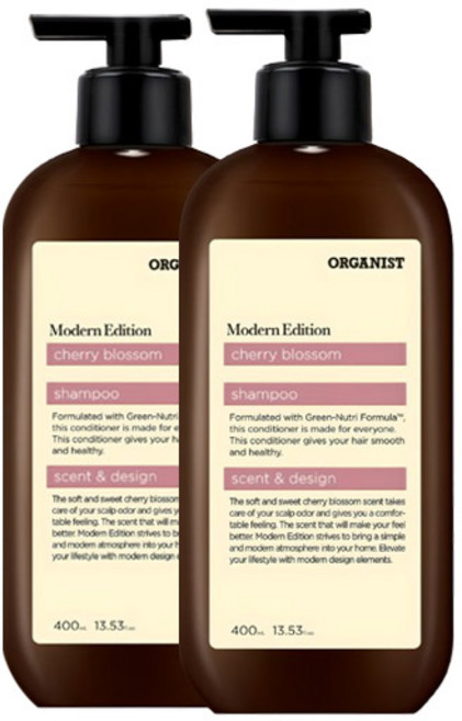 오가니스트 체리블라썸 모던 샴푸, 2개, 400ml