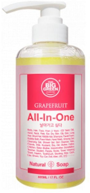 빅그린 그레이프프루트 올인원 네츄럴 솝 505ml mel+024fu, 1