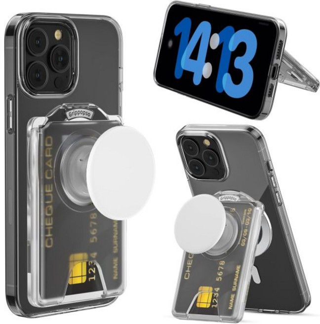 MagSafe 지갑 스탠드 조절 가능한 자석 안전한 그립이 있는 휴대폰 스탠드 카드 홀더 Samsung Galaxy S25 S24 S23 시리즈 및 iPhone 17 16