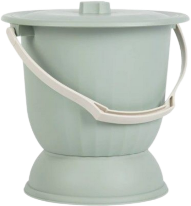 영리한선택 노인 환자 휴대용 플라스틱 요강, 1개, 연두 6.5L