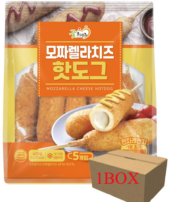 굿프랜즈 모짜렐라치즈핫도그 1BOX 400gX20개, 20개, 400g
