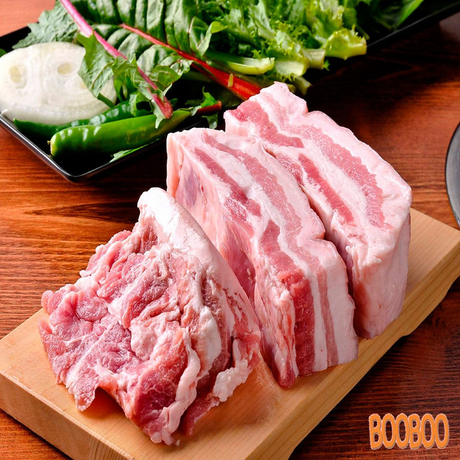 부부 삼겹살 보쌈수육용 500g+500g 수입돼지고기, 1세트, 보쌈 500g+500g