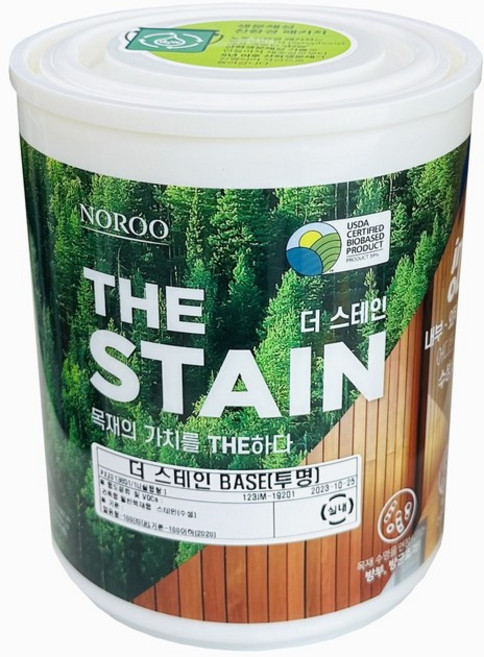 [노루페인트] 더 스테인 투명 1L, 투명색상, 1개