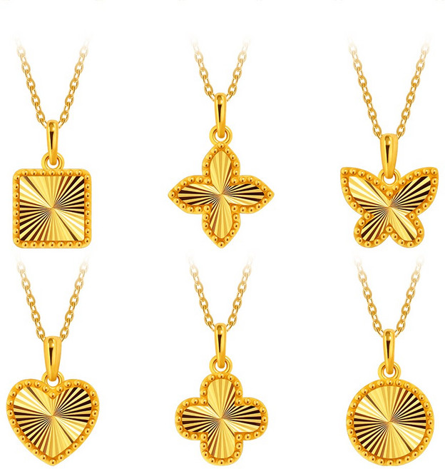 골드팡 24k 순금 센슈얼컷팅 목걸이 6종 여성 데일리 오피스룩 하트 주얼리 행운 네잎클로버 여자친구선물