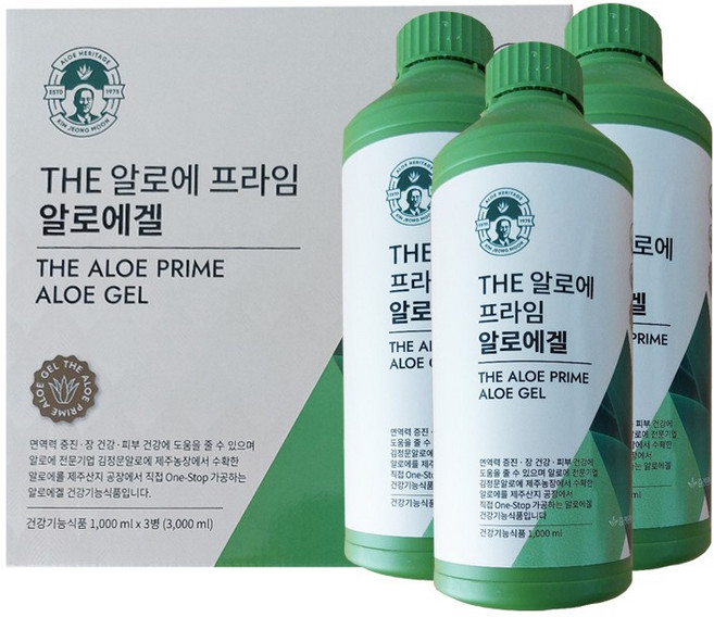 김정문알로에 THE알로에 프라임 알로에겔 1000mlX3병, 1개, 3L