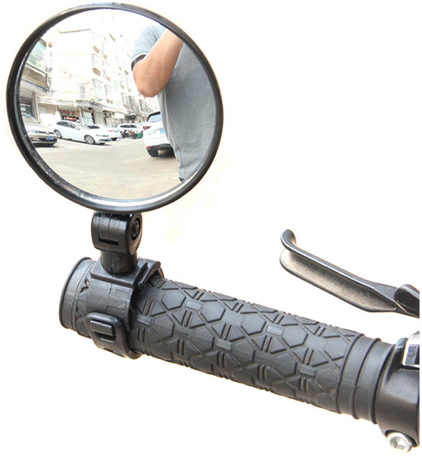 데일리쇼핑 자전거 핸들바 백미러 360도 회전 백미러 후사경 전동킥보드 사이드미러 거울 안전 후방, 1개