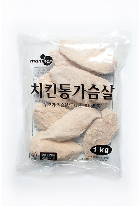 초계 닭가슴살 1kg 치킨 통 가슴살 마니커 초계국수용, 1개
