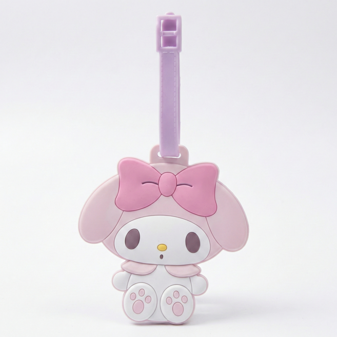 [슈퍼해피] 산리오 캐릭터 여행용 캐리어 네임택 4종 세트 헬로키티 쿠로미 마이멜로디 시나모롤 4P