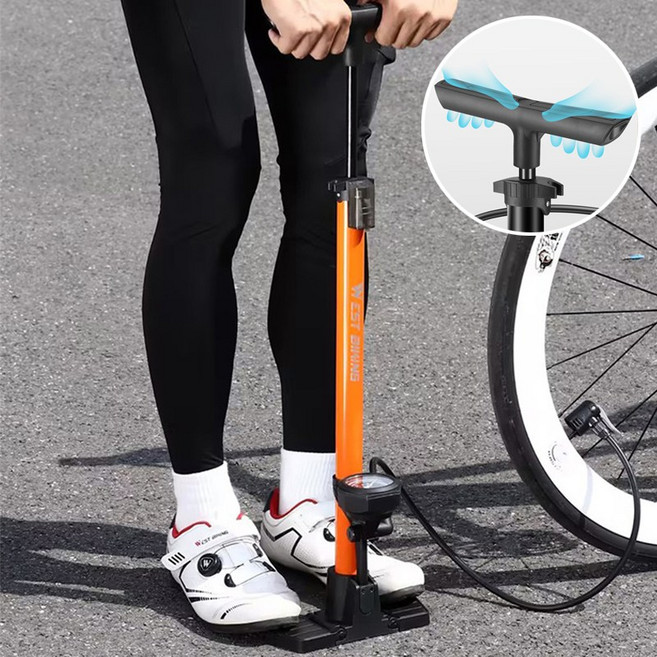 시그니처베이지 자전거 펌프 공기주입기 YPZ181, 1개, 블랙