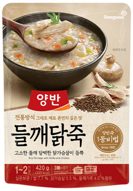 동원 양반 들깨닭죽 420g x10봉, 10개