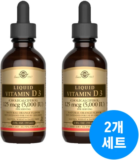 솔가 리퀴드 비타민D3 5000IU, 59ml, 2개 - 쿠팡